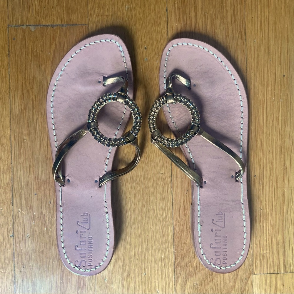 Safari Club Positano Gold Sandals US 5.5 / EU 36